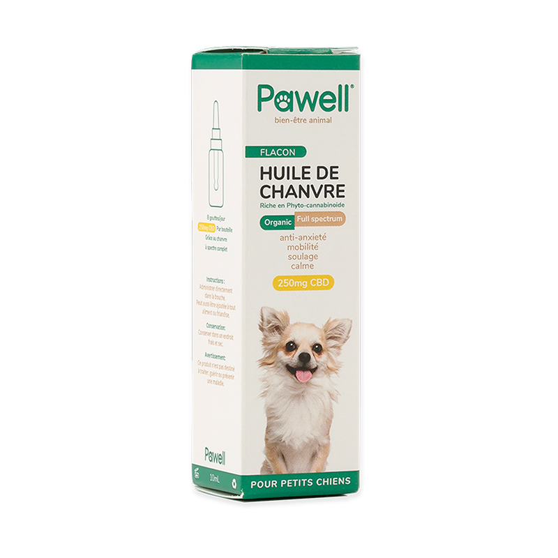 Huile de chanvre petit chien - Pawell