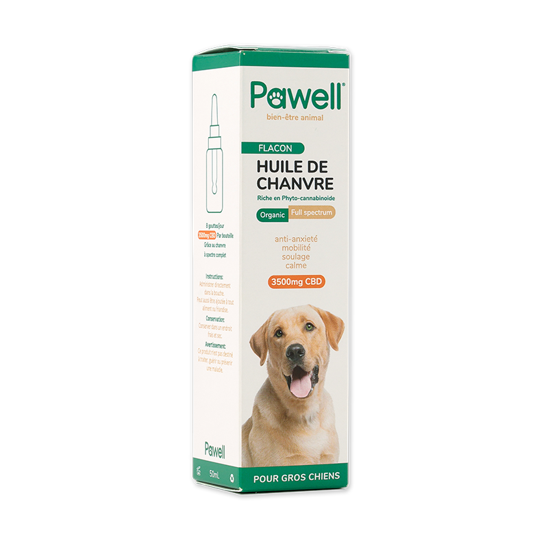 Huile de chanvre grand chien - Pawell