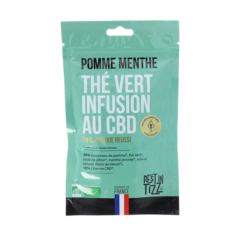 Thé vert CBD Pomme Menthe – Rest in Tizz