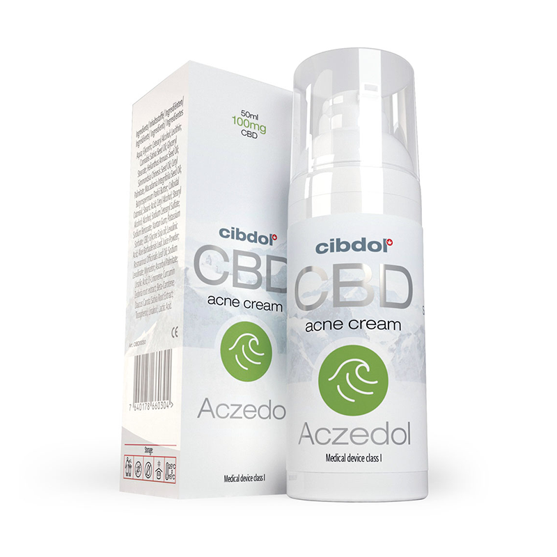 Crème CBD acné Aczedol - Cibdol