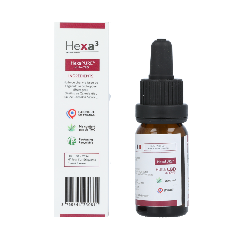 Huile de CBD Broad Spectrum - Hexa3