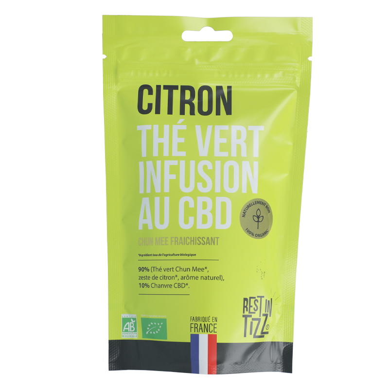 Thé vert Chun Mee CBD saveur citron – Rest In Tizz