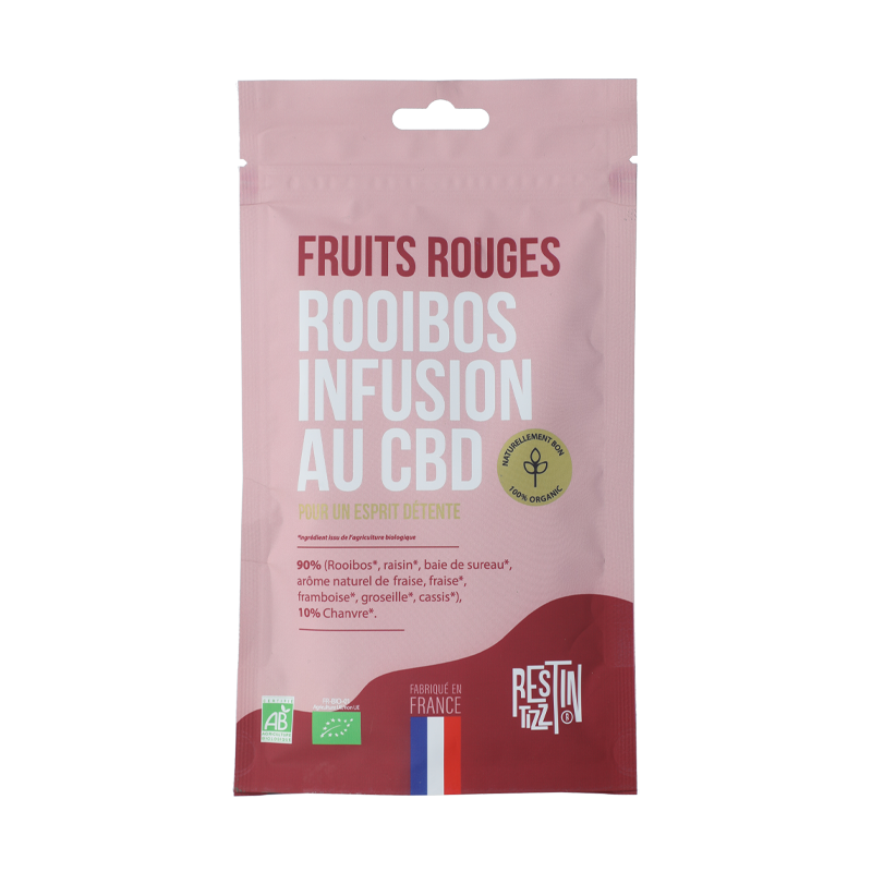 Infusion CBD Rooibos saveur fruits rouges – Rest in Tizz