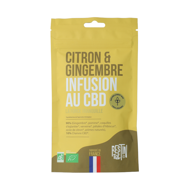 Infusion cbd citron et gingembre - Rest in Tizz