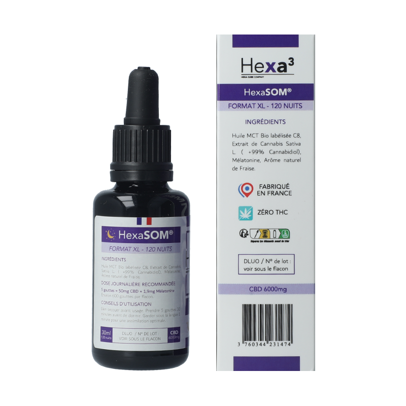 Huile CBD Sommeil 30 ml - Hexa3