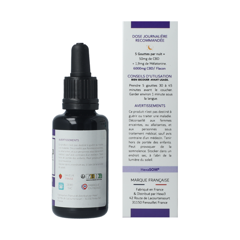 Huile CBD Sommeil 30 ml - Hexa3