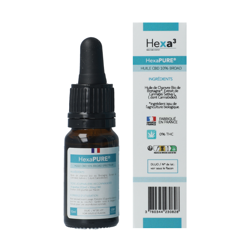 Huile de CBD Broad Spectrum - Hexa3