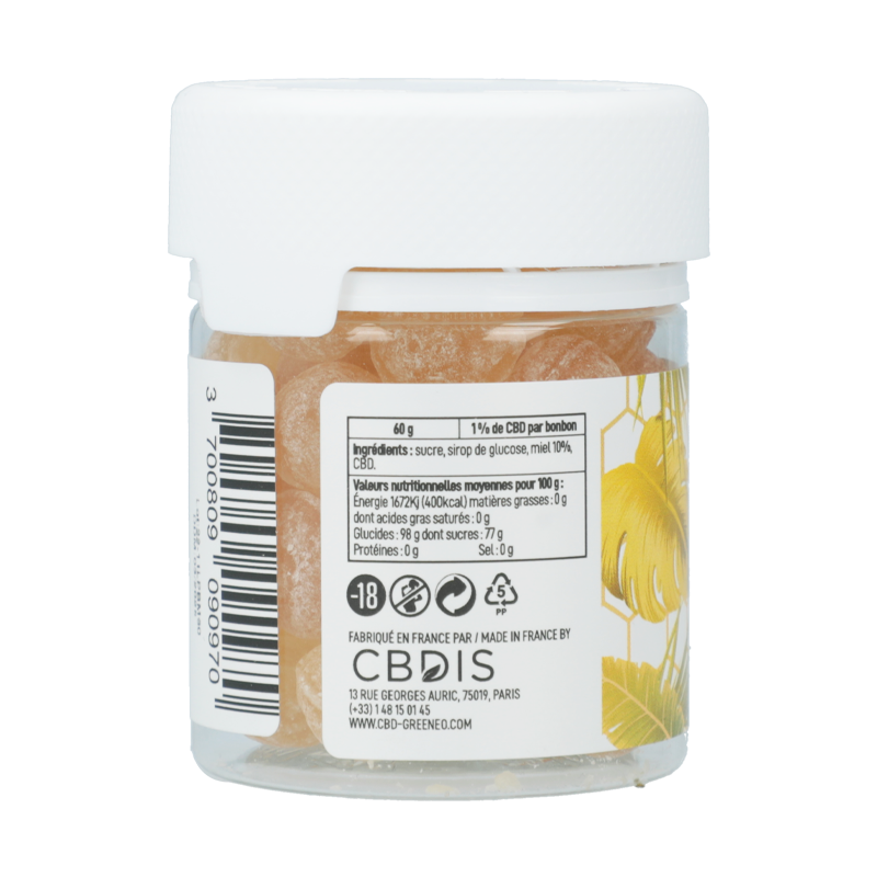 Bonbons CBD Miel - Greeneo