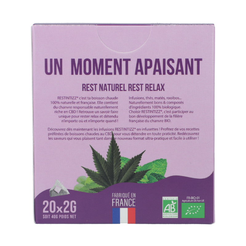 Infusion CBD Bye Bye Anxiété - Rest in Tizz