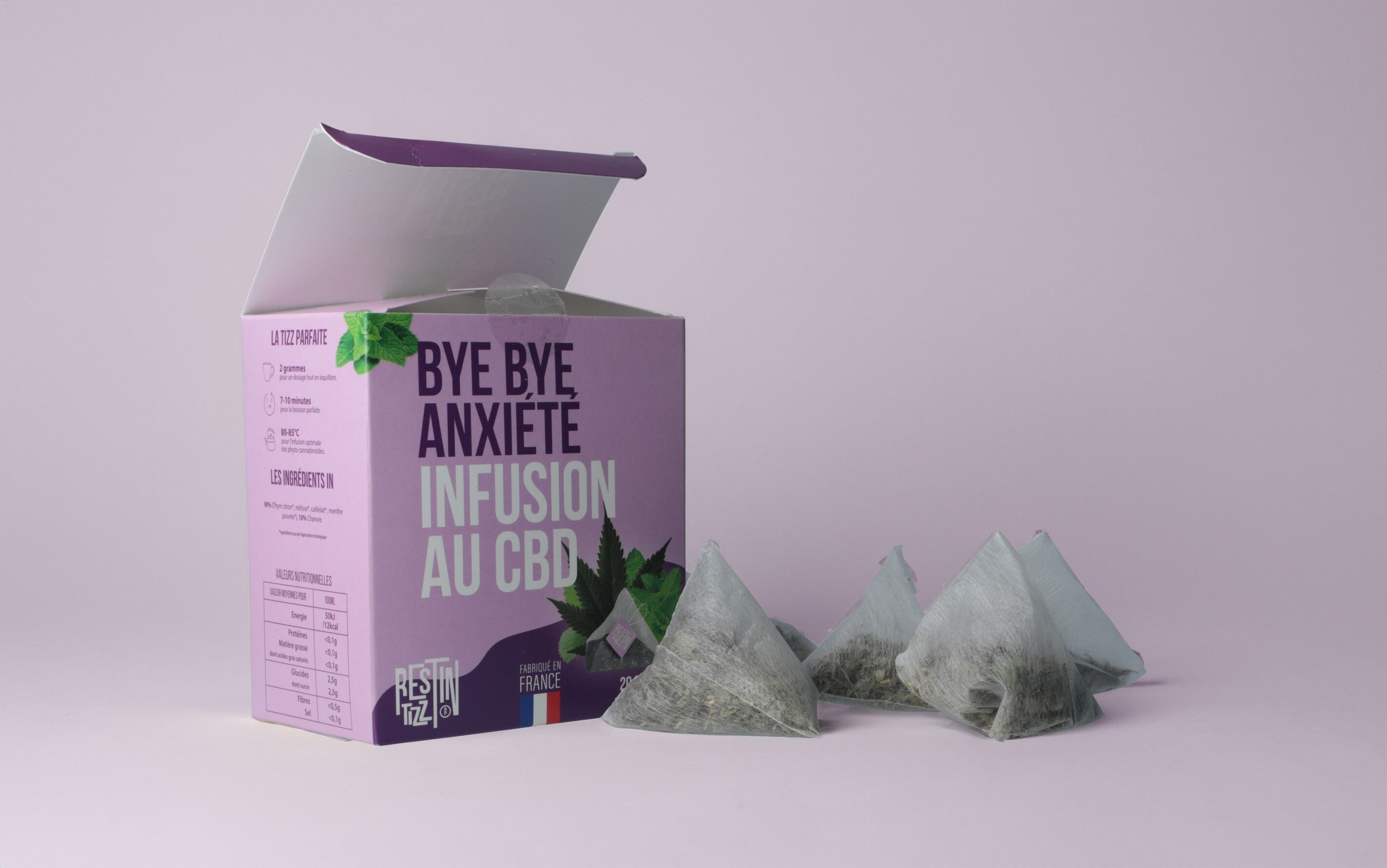 Infusion CBD Bye Bye Anxiété - Rest in Tizz