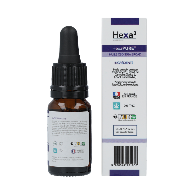 Huile de CBD Broad Spectrum - Hexa3