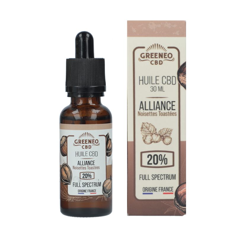 Huile CBD Full Spectrum Noisette Toastée 30 ml - Greeneo