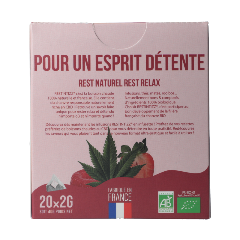 Infusion CBD fruits rouges en sachet - Rest in Tizz