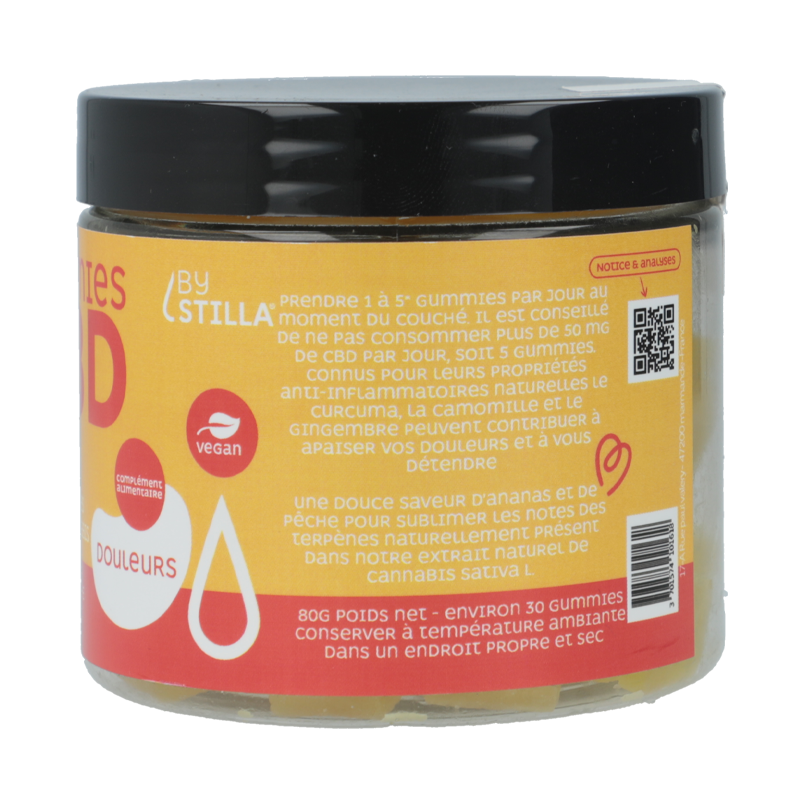 Gummies CBD Douleur Ananas Pêche - Stilla