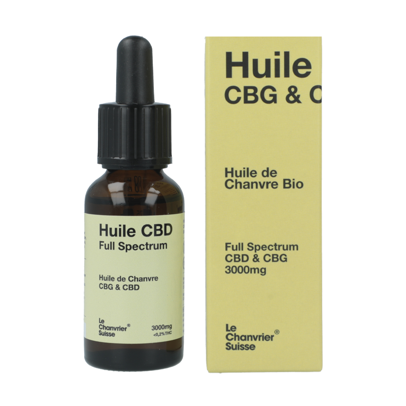 Huile CBD & CBG 30 ml - Le Chanvrier Suisse