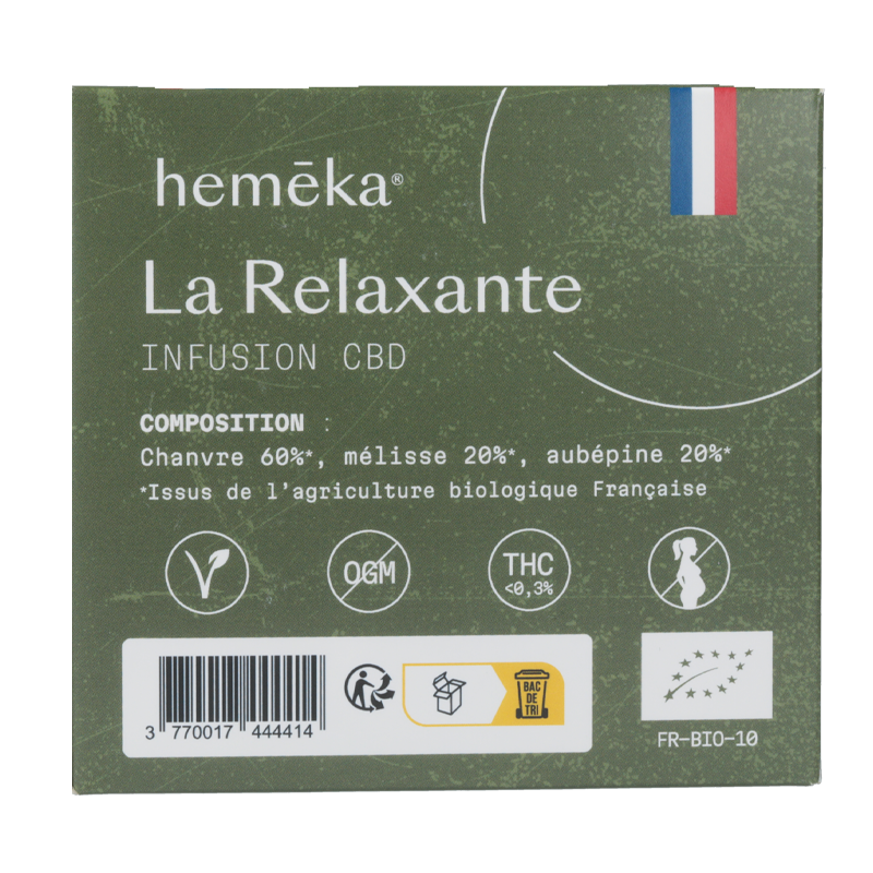 Infusion CBD La Relaxante en sachet - Hemeka