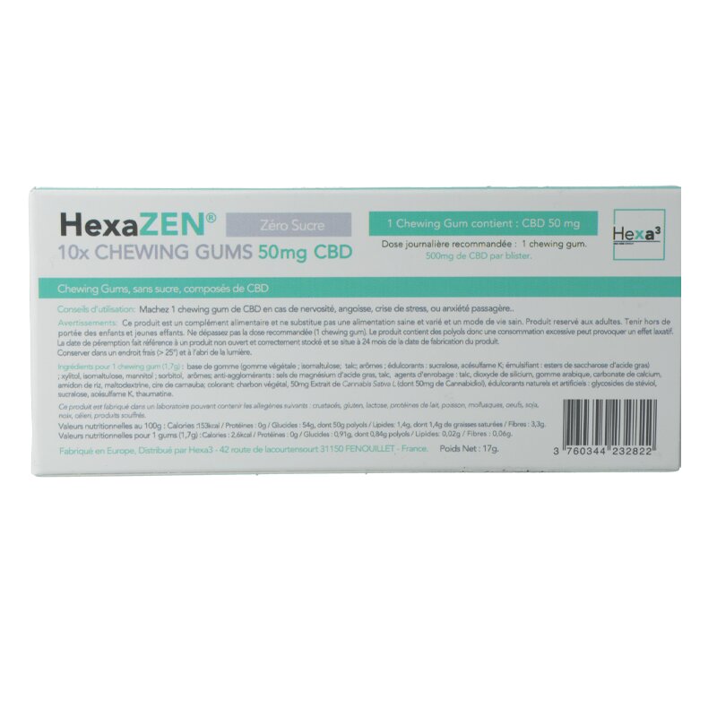 CBD Kaugummi Minze - Hexa3