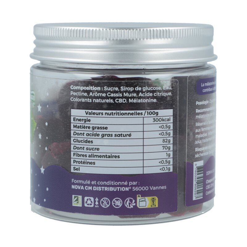 Gummies CBD Groselha e Amora para dormir - Novaloa