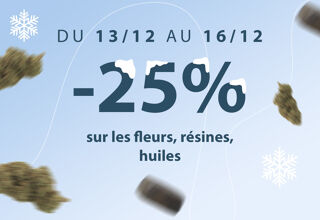 Promotions The Greenstore -25% sur les fleurs, résines huiles CBD