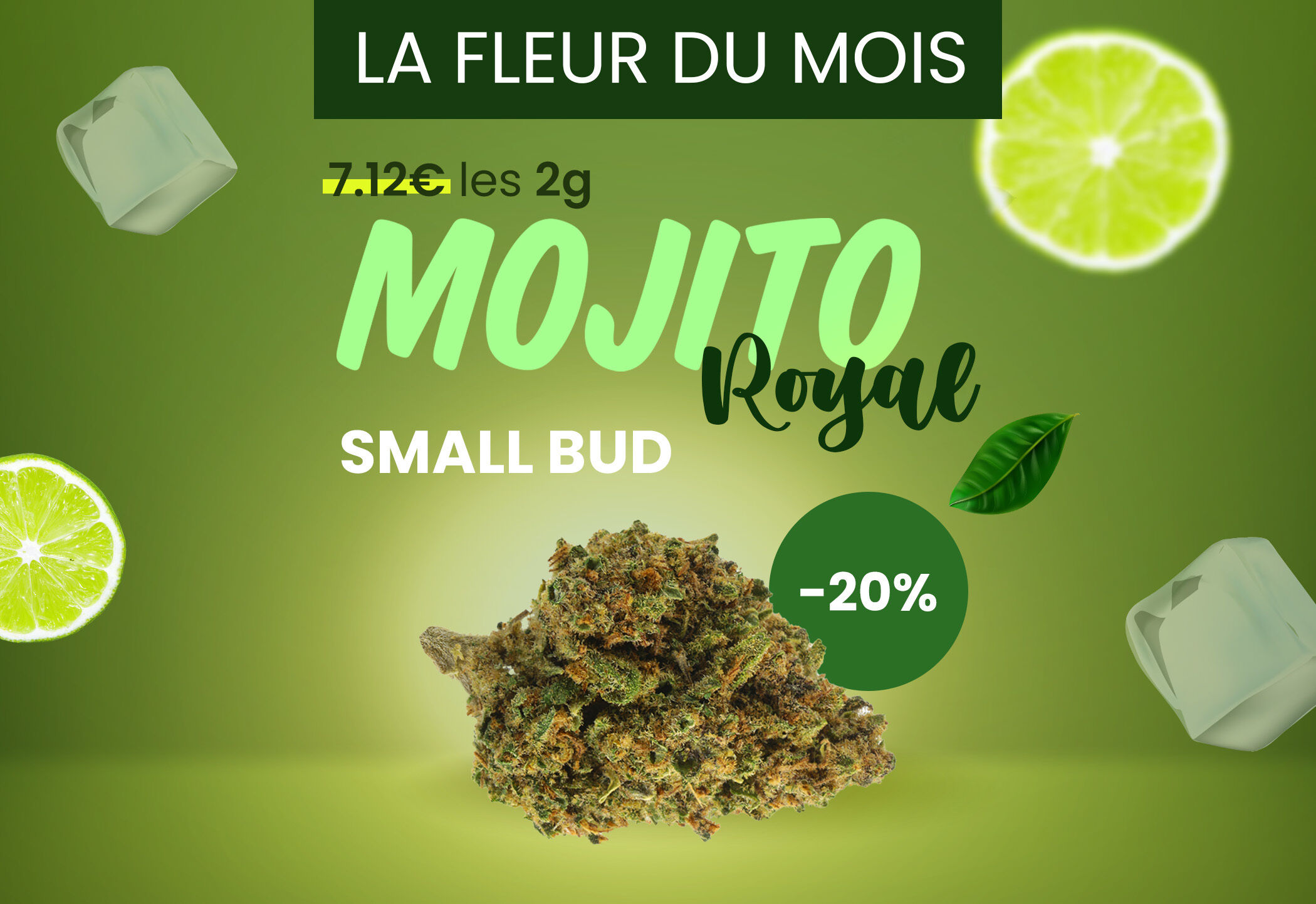 Kwiat Miesiąca CBD na maj Mojito Royal Small Bud 20% taniej 